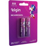 Pilha Recarregável Aa 2700mah com 2 unidades