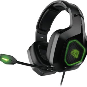 Headset Gamer Revenge 3D Surround 7.1 Virtual com Sensação de Direção e Profundidade Sonora Preto/Verde - HGRE71 ELG