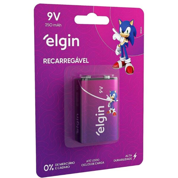 Bateria Recarregável 9v 250mah c/ 1 unidade 82215