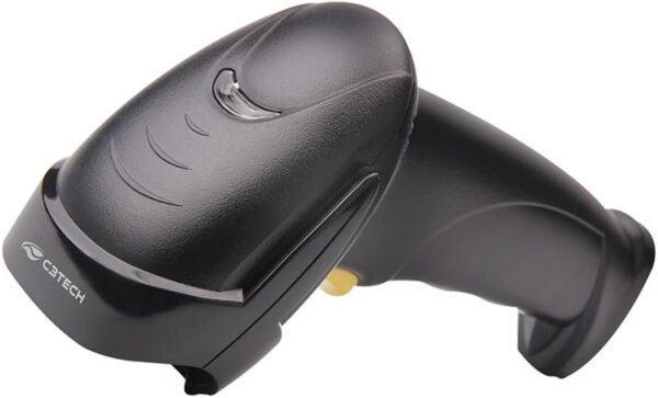 C3Tech Leitor de Código de Barras LB-50BK Laser Preto - Ergonômico Bidirecional USB Sensor Laser 150 scans/seg Compatível com PC/Linux