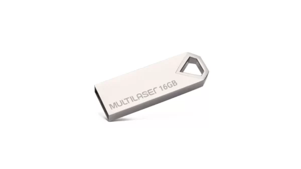 PD580_07 PD850_03 PD850_06 Pen drive Multilaser Diamond 16GB USB 2,0 Metálico - PD850