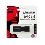 Pendrive 64GB USB Kingston, DataTraveler 100 Generation 3, Preto - DT100G3/64GB