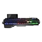 Teclado Com Fio Multi TC210 Gamer Usb, Abnt, Warrior Zuberi Superfície Metal LED