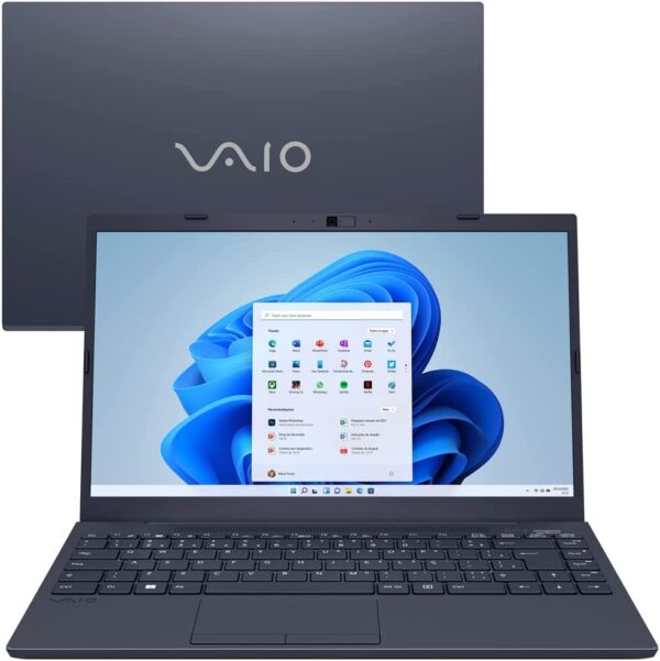 Notebook VAIO FE14, 14" FHD, 10th, Intel Core i3, 4GB 256GB SSD, Windows 11, Chumbo Escuro - B1792H