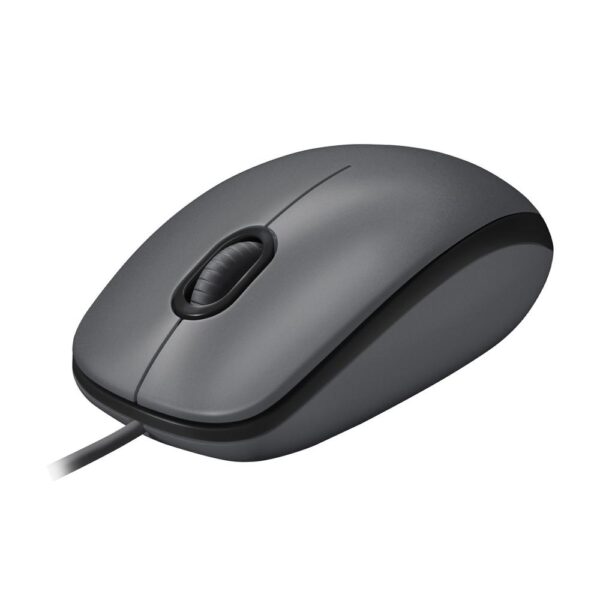 Mouse com fio USB Logitech M100 com Design Ambidestro e Facilidade Plug and Play Cinza - 910-001601