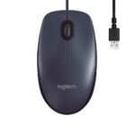 Mouse com fio USB Logitech M90 com Design Ambidestro